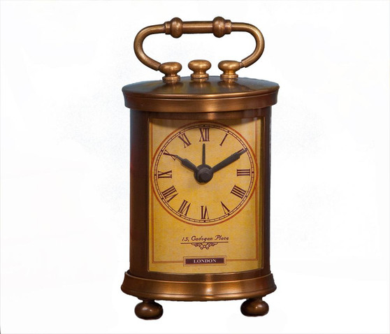 Antique Brass Bombay Clock (Bundle Of 2) (GU710)