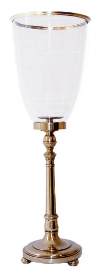 Polished Brass Hurricane Candle Holder (TR114)