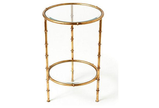 Antique Gold Iron Bamboo Table (HC593)