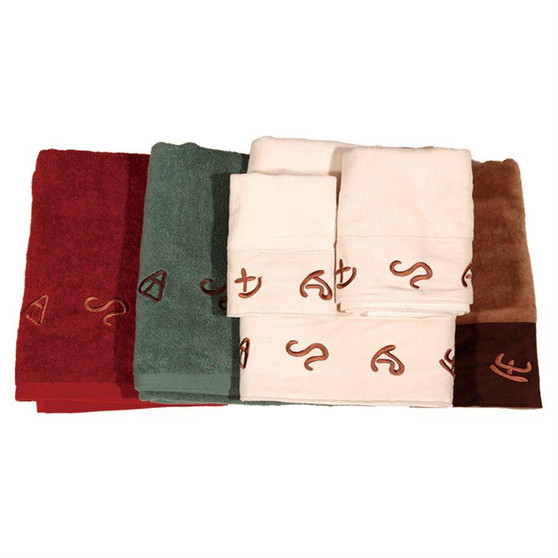 3 Piece Embroidered Brands Towel Set (TW3185-OS)