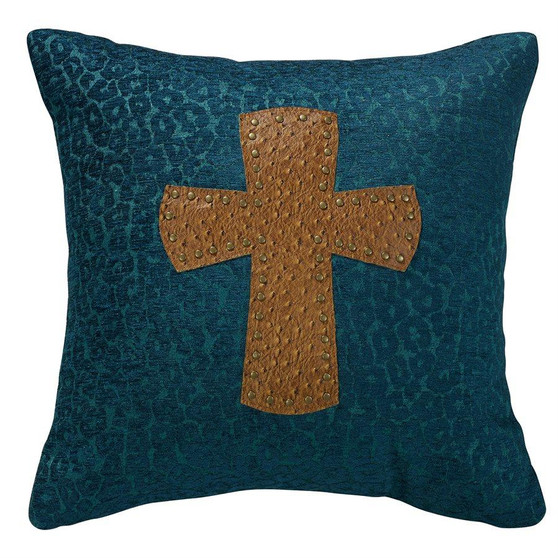Alamosa Cross Pillow - Teal (WS4082P5)