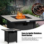 30A Square Propane Gas Fire Pit Table Ceramic Tabletop (OP70520)
