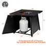 30A Square Propane Gas Fire Table With Waterproof Cover (OP70521)