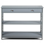 Console Table 3-Tier With Drawer And Storage Shelves-Gray (HW66090GR)