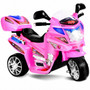 20-Day Presell 3 Wheel Kids Ride On Motorcycle 6V Battery Powered Electric Toy Power Bicyle New-Pink (TY327423PI)