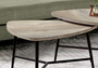 2 Piece Table Set - Taupe Reclaimed Wood - Black Metal (I 7939P)