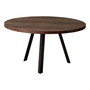 Coffee Table - 36"Dia - Brown Reclaimed Wood - Black Metal (I 7814)