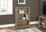 Bookcase - 36"H - Dark Taupe With 3 Shelves (I 7477)