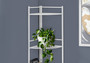 Bookcase - 58"H - White Metal Corner Etagere (I 3626)