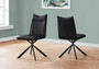 2 Piece Dining Chair - 36"H - Black Leather-Look - Black (I 1215)
