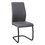 2 Piece Dining Chair - 39"H - Grey Leather-Look - Metal (I 1124)