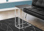 Accent Table - Grey With Chrome Metal (I 3228)