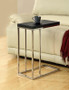 Accent Table - Cappuccino With Chrome Metal (I 3007)