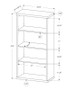 Bookcase - 48"H - Brown Wood Grain - Adjustable Shelves (I 7404)