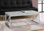 Coffee Table - Grey Cement With Chrome Metal (I 3375)