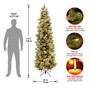 7 1/2' Carolina Pine Slim Wrapped Tree With 40 Flocked Cones & 600 Clear Lights Ul 759 Tips (CAP3-330-75)