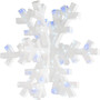 36" 3D Mesh Fabric Snowflake With White Glitter & 160 Cool White Led & Blue Twinkle Lights Ul-Indoor/Outdoor (DF-160005L)