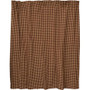 Burgundy Check Shower Curtain G28063 By CWI Gifts
