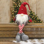 Dangle Leg Plush Red/Gray Plaid Santa Gnome