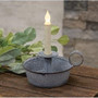 Weathered Zinc Tapered Pan Candle Holder
