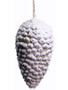 10" Snow Pine Cone Ornament White Brown (Pack Of 12) XN0688-WH/BR