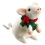 5.25" Pig With Holly White Red 8 Pieces XSI265-WH/RE