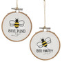 *Bee Sampler Ornament 2 Asstd. (Pack Of 2) G90944 By CWI Gifts