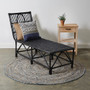 Rattan Chaise Lounge Chair In Black