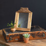 Handcarved Wooden Freestanding Mirror