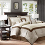Genevieve 100% Polyester Solid 7Pcs Comforter Set By Madison Park MP10-6568
