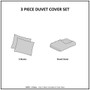 Violette 3 Piece Tufted Cotton Chenille Duvet Cover Set Full/Queen MP12-7142