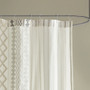 Imani Cotton Printed Shower Curtain With Chenille Stripe II70-1121