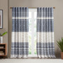 Mila Cotton Printed Window Panel With Chenille Detail And Lining II40-1182