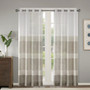 Hayden Woven Faux Linen Striped Window Sheer MP40-7236