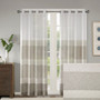 Hayden Woven Faux Linen Striped Window Sheer MP40-7236