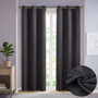 Taren Solid Blackout Triple Weave Grommet Top Curtain Panel Pair SS40-0153