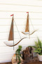 (Set Of 2) Painted Metal Sailboat Wall Hangings