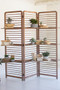 Folding Wooden Screen With Three Shelves