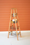 Wooden Ladder With Wire Baskets Display