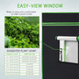 60"X32"X80" Mylar Hydroponic Grow Tent With Observation Window And Floor Tray For Indoor Plant Growing