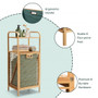 Tilt Out Bamboo Shelf Slat Frame Storage Laundry Hamper (HW66588NA)