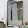 32" X 20" Metal Frame Wall-Mounted Rectangle Mirror-Black (HW67282BK)