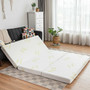4" Folding Foam Mattress Tri-Fold Sofa Bed Mat-Queen Size (HT1138Q)