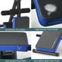 Multi-Functional Foldable Weight Bench Adjustable Sit-Up Board With Monitor-Blue (SP37305BL)