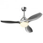 Modern 48" Ceiling Fan With Dimmable Led Light And Remote Control Reversible Blades-Silver (EP24568US-SL)