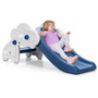 Freestanding Baby Mini Play Climber Slide Set With Hdpe Anf Anti-Slip Foot Pads-Blue (TY327807BL)