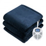 62" X 84" Flannel Heated Electric Blanket With 10 Heating Levels-Blue (EP24930US-BL)