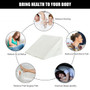Adjustable Memory Foam Reading Sleep Back Support Pillow-White (HT1141WH)