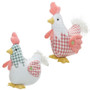 Stuffed Patchwork Spring Sitting Chicken - 2 Assorted (Pack Of 2)