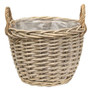 Set Of 3 - Graywashed Willow Gathering Baskets